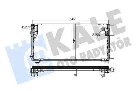 CHRYSLER Радиатор кондиционера Sebring 01- Kale 345635