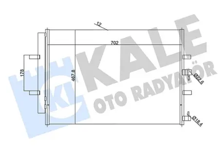 Радіатор кондиціонера Ford Tourneo Custom, Transit OTO RADYATOR Kale 345695