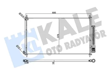 Радіатор кондиціонера Honda CR-V IV (12-) 2.0i, 2.4i OTO RADYATOR Kale 345720