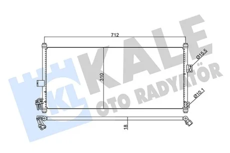 NISSAN Радиатор кондиционера Almera II 00- Kale 345790
