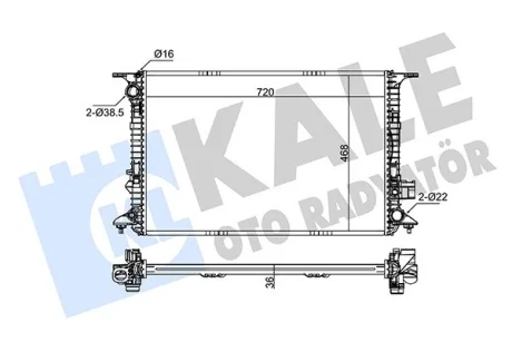 Радиатор vag a8s8 2,0tfsi hybrid 10- Kale 345855