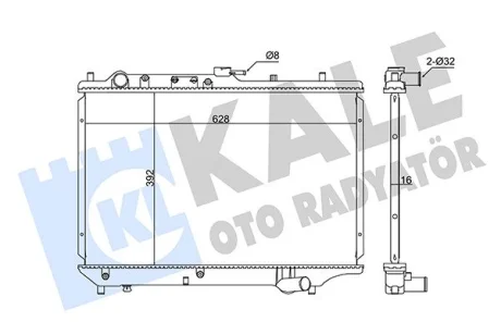 MAZDA Радиатор охлаждения 323 IV 1.3/1.8 89- Kale 345965