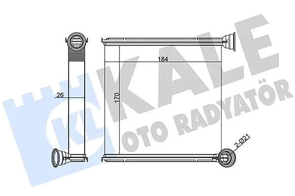 Радиатор отопителя Audi A3 - Seat Leon, Leon Sc, Leon St - Skoda Octavia (Kale 346265 (фото 1)