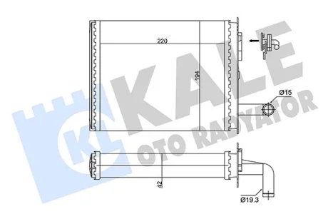 FIAT Радиатор отопления Albea,Palio,Strada Kale 346345
