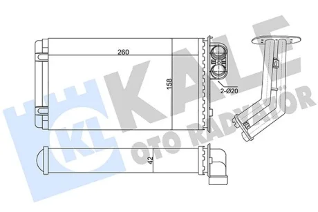 RENAULT Радиатор отопления Laguna I Kale 346425