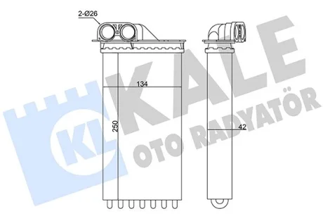 Радіатор обігрівача Citroen C2 (04-), C3 (02-)/Peugeot 1007 (05-) OTO RADYATOR Kale 346440