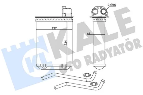 PEUGEOT Радиатор отопления 205/309 Kale 346495