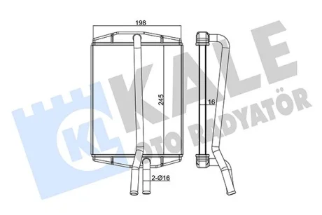FORD Радиатор отопления Fiesta IV,Фургон 95- Kale 346535
