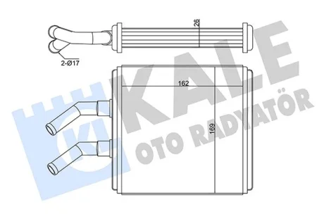 Радіатор обігрівача KIA Rio (00-) KALE OTO RADYATOR Kale 346585
