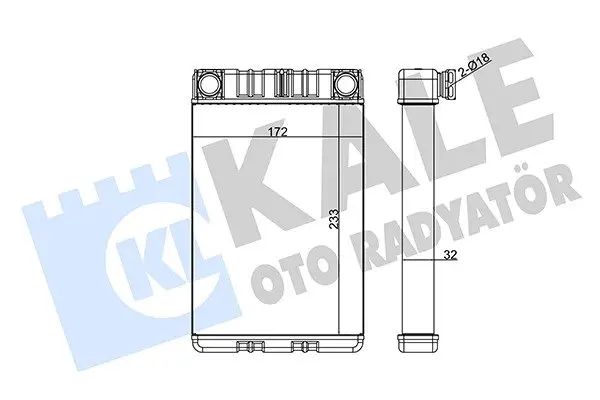 Радіатор обігрівача MB C-Class KALE OTO RADYATOR Kale 346625 (фото 1)