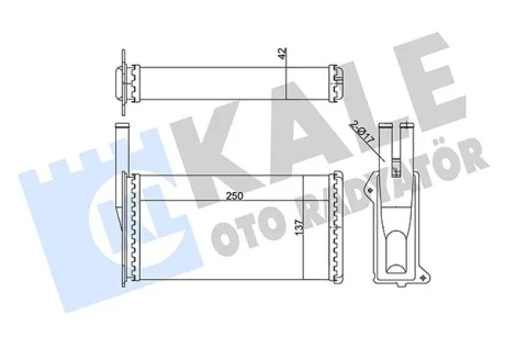 Радиатор отопителя FORD SIERRA/SCORPIO/ESCORT 1982-1998 Kale 346760