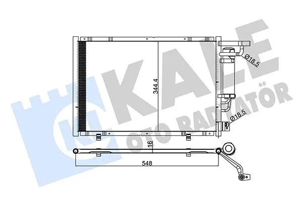 Радіатор кондиціонера Ford B-Max, Fiesta VI, Ka+, Transit Courier KALE OTO RADYATOR Kale 347320 (фото 1)