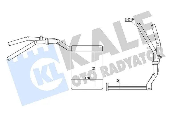 Радиатор отопителя Ford Focus II (03-), Kuga (05-)/Mazda 3, 5 (04-)/Volvo C30 (0 Kale 347390 (фото 1)