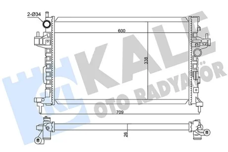 OPEL Радиатор охлаждения Combo Tour,Corsa C 1.3CDTi 03- Kale 347495