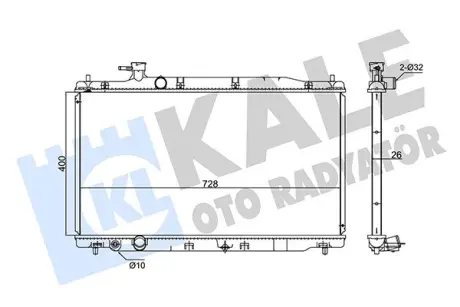 Радіатор охолодження Honda Cr-V III  KALE OTO RADYATOR Kale 347720