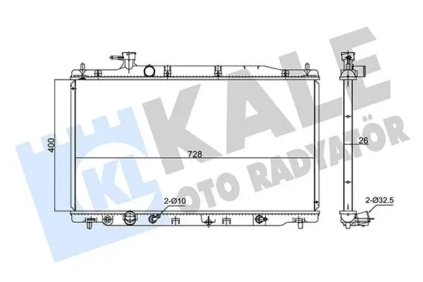 Радіатор охолодження KALE OTO RADYATOR Kale 347725 (фото 1)