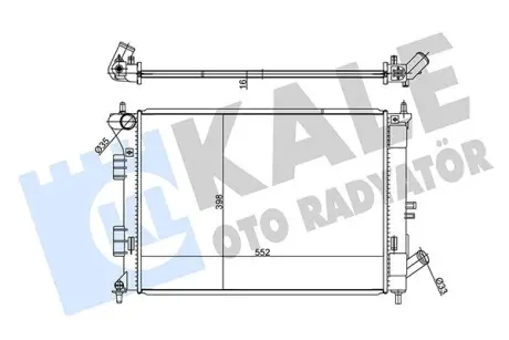 Радіатор охолодження двигуна (паяний) Hyundai Elantra (11-), i30 (12-)/KIA Ceed (12-), Cerato (13-) 1.4, 1.6 CVVT, Gdi OTO RADYATOR Kale 347785