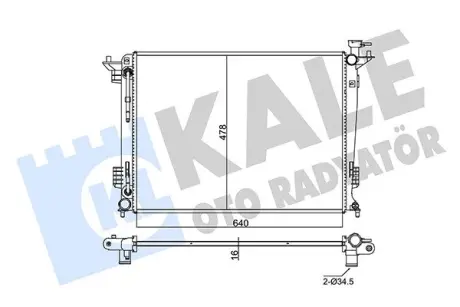 Радіатор охолодження Hyundai Ix35 - Kia Sportage Radiator OTO RADYATOR Kale 347805