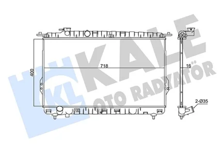 HYUNDAI Радиатор охлаждения Sonata IV,Grandeur,Kia Magentis 2.0/3.5 98- Kale 347810
