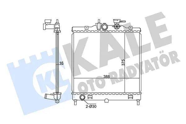 Радіатор охолодження Kia Picanto KALE OTO RADYATOR Kale 347860 (фото 1)