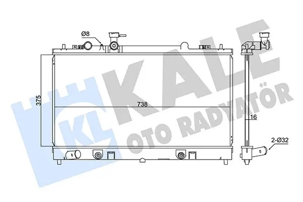 Радиатор охлаждения Mazda 6 KALE OTO RADYATOR Kale 347885 (фото 1)