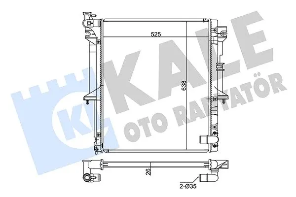 Радіатор охолодження Mitsubishi L200 KALE OTO RADYATOR Kale 347960 (фото 1)