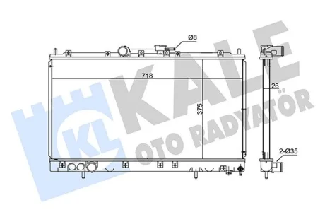 MITSUBISHI Радиатор охлаждения Galant VI 2.0/2.5 96- Kale 347975