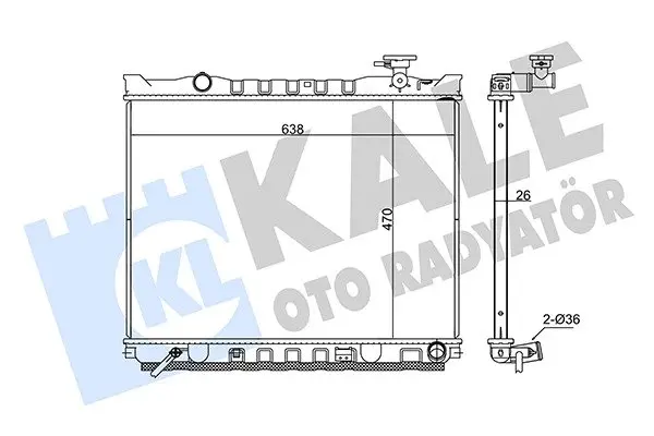 Радіатор охолодження Kia Sorento I Kale 348380 (фото 1)