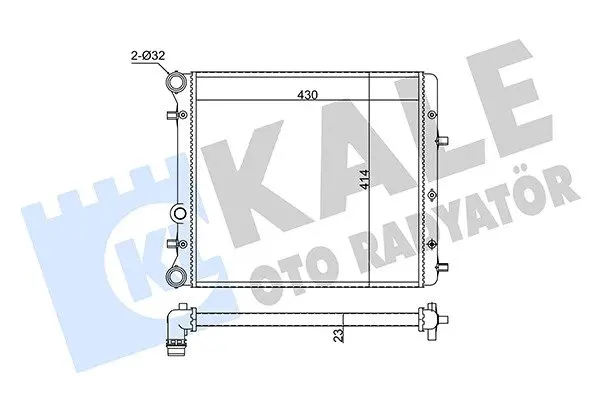 Радіатор охолодження Seat Ibiza IV, Toledo IV, Skoda Fabia, Rapid KALE OTO RADYATOR Kale 349245 (фото 1)