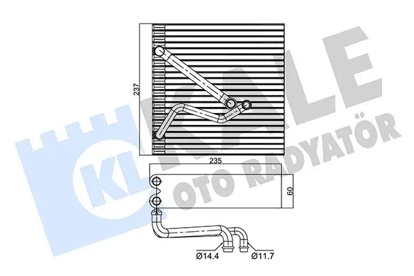 Испаритель vag a3 03-, tt 06- Kale 350090 (фото 1)