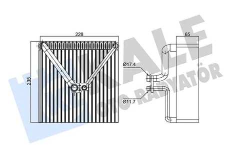 VW Испаритель Polo,Skoda Fabia I,II,Roomster Kale 350095