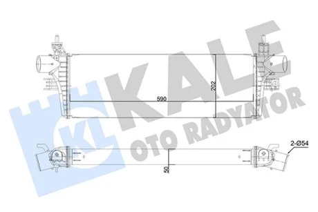 TOYOTA Интеркулер Fortuner,Hilux VIII 2.4/2.8d 15- Kale 350415