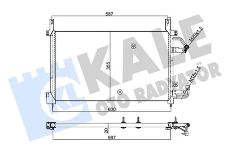DAEWOO Радиатор кондиционера Nexia,Espero 95- Kale 350555