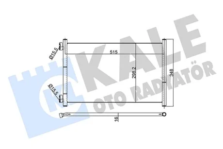 FIAT Радиатор кондиционера Punto 1.3/1.9JTD 99- Kale 350560