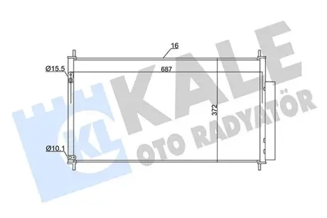 Радиатор кондиционера в сборе Kale 350605