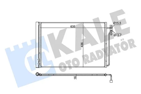 LANDROVER Радиатор кондиционера Range Rover III 3.0d/4.4 02- Kale 350665