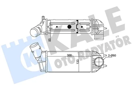 CITROEN Интеркулер C4 I,Peugeot 307 1.6/2.0HDI Kale 350815