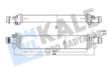 Интеркулер op mokka 1,4t Kale 350920