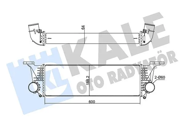Радиатор интеркулера iveco daily 3 2012- Kale 350950 (фото 1)