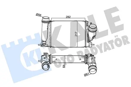 Інтеркулер Renault Kadjar (15-), Megane IV (16-)/Nissan Qashqai (14-), X-Trail (14-) 1.6 dCi OTO RADYATOR Kale 350985