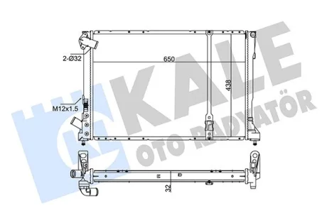 RENAULT Радиатор охлаждения Espace III,Laguna I 2.2dT 96- Kale 351015