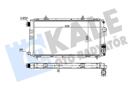 CITROEN Радиатор охлаждения C15 1.8/1.9D 86-00 Kale 351795