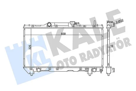 TOYOTA Радиатор охлаждения Carina E 1.6/1.8 92- Kale 351920