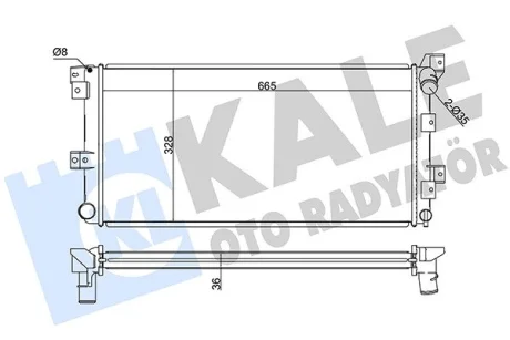Радиатор chrysler voyag Kale 351935