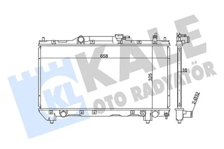 TOYOTA Радиатор охлаждения Avensis 1.6/1.8 97- Kale 351965