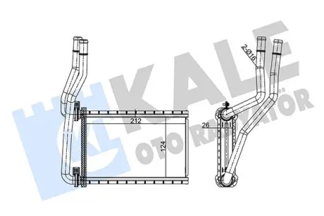 Радіатор отопителя Suzuki Swift (05-), SX4 (06-) OTO RADYATOR Kale 352140