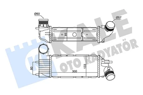 PEUGEOT Интеркулер 607 2.0HDI 05- Kale 352285