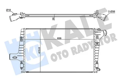 VW Интеркулер Audi A3/6,TT 1.8T/2.5TDI 97- Kale 352380