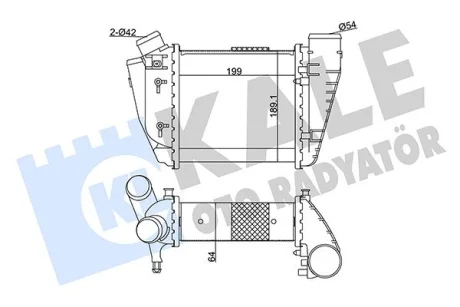 VW Интеркулер Audi A4 2.5TDI 00- Kale 352385