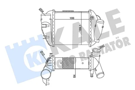 VW Интеркулер Audi A4 2.5TDI 00- № шасси от: от 8E-2-117 001 Kale 352390